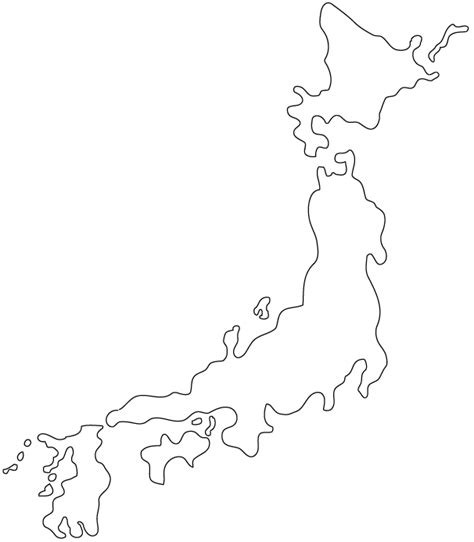 japan map outline with cities